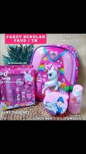 Tas ransel anak unicorn kudaponi berhadiah banyak bonusnya