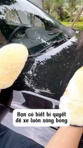 Găng tay đa năng lau xe ô tô đánh bóng và rửa xe lông cừu màu Vàng