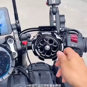 Foldable Cup Holder Bracket for Motorcycle Bicycle E-Bike Retractable Drink Holder