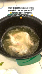 PANCI ELEKTRIK MULTIFUNGSI - ALAT MASAK ELEKTRICK FRYING BISA KUKUS & GORENG