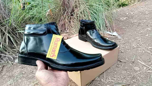 Rumaos kulit kilap premium sepatu dinas PDH kantoran pria