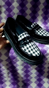 SEPATU BALET WANITA DOCMART MOTIF KOTAK TRENDY PREMIUM
