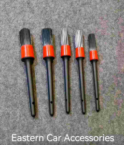 5pcs Car Detailing Soft Brush Wheel Leather Air Ven Cleaning Tool
