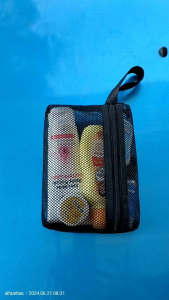 Tas Pouch Bag Jaring - Tas Makeup / Tas Koin - Tempat Alat Mandi Traveling