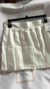 Chân Váy Dập Li Tenis Có Lót Quần Màu Trắng