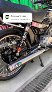 Full system knalpot standar bobok Honda win100 Stanlis TLR factory Muffler