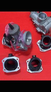 แป้นคอหลีดมิเนียม Ls Dash สำหรับใส่คาร์บูปาก 34-40  mm.