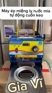 Máy Ép Miệng Ly Bán Tự Động 1 Lít X10 B1 Tự Quấn Keo Chuyên Ly 800 900 1000ml - BH 2 Năm