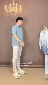 KINANTI COUPLE CMR WHITE- DRESS TENUN KONDANGAN-GAMIS LEBARAN