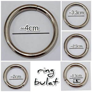 ring bulat 1.5cm 2cm 2.5cm 3.3cm 4cm (dijual per pasang/2pcs)
