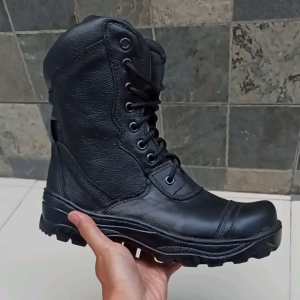 SEPATU PDL PDH KULIT UJUNG BESI PREMIUM BEST SELLER TNI POLRI KERJA LAPANGAN / SEPATU SAFETY BOOTS