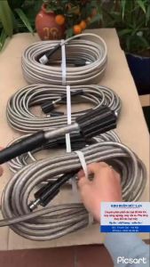Ống Dây Xịt Rửa Xe Áp Lực Cao 3 Lớp Lõi 10M -15M -20M -30M [ Ren 22mm -22mm ]