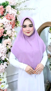Hijab bergo knit pet malay premium / Kerudung bergo knit pet snow white terbaru