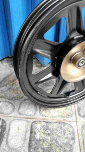 Rim E-Bike Velg Depan Sepeda Motor Listrik Ukuran 16 x 2.50 Besi Hitam | High Quality