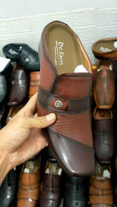 SEPATU SANDAL BUSTONG KULIT PRIA DR. IAM B. 6038 MAROON ( PRODUKSI SENDIRI )