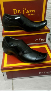 SEPATU PANTOFEL FORMAL KULIT PRIA DR. IAM 6002 HITAM ( PRODUKSI SENDIRI )