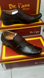 SEPATU PANTOFEL FORMAL KULIT PRIA DR. IAM 6002 MAROON ( PRODUKSI SENDIRI )