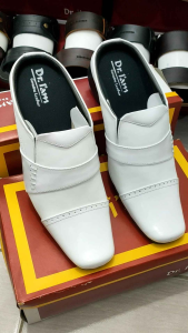 SEPATU SANDAL BUSTONG KULIT PRIA DR. IAM B. 6039 PUTIH ( PRODUKSI SENDIRI )