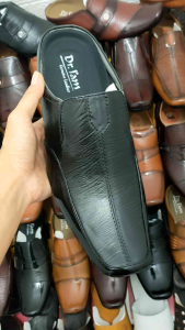 SEPATU SANDAL BUSTONG KULIT PRIA DR. IAM B. 6029 HITAM (PRODUKSI SENDIRI)
