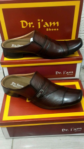 SEPATU SANDAL BUSTONG KULIT PRIA DR. IAM B. 6002 MAROON ( PRODUKSI SENDIRI )