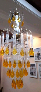 Lampu hias ruang tamu kristal akrilik diameter 30cm