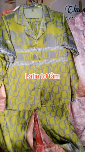 Bộ Đồ Pijama Có Hai Size  40-60kg và 60-75kg Chất Vải Lụa Latin Tơ Tằm Quần Dài Tay Áo Dài - Ngắn - Dành Cho Nữ Mặc Bốn Mùa - Quần Ngủ  Women Voi Thun Nho Nhung