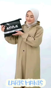 GAMIS JAS HUJAN WANITA BAHAN PREMIUM PVC ORIGINAL BY AKULA