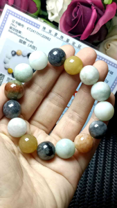 (Certificate) 100% Natural High Quality Natural Burmese Jade /Feicui Jade Bracelet 13mm (附证书) 100%纯天然A货 翡翠手串13mm 精致上档次 水头油亮 值得收藏