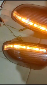 Cover Spion Agya Ayla 2023 2025 Model Ganti Lampu Hitam Chrome Carbon