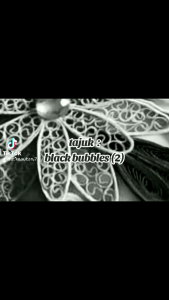 Wall Framed Quilling Paper Artwork BLACK BUBBLES2 (Original Art) A4