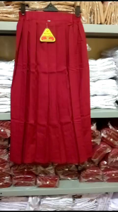 Rok panjang merah seragam sekolah SD usia 6-12 tahun rok panjang sekolah size 3-12