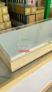 Wooden Box with Foam Cooler & Clear Acrylic Lid กะบะไม้ + ลังโฟม 2 ช่อง + ฝาอะคริลิคใส มี 3 ขนาดให้เลือก S/M/XL