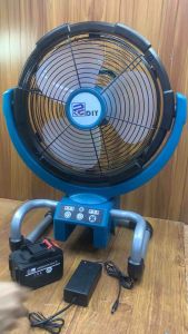 FM1600 16 INCH Rotating Cordless Fan 3-SPEED Settings Battery Operated Fan WITH 1 2 & 4 Hours Timer