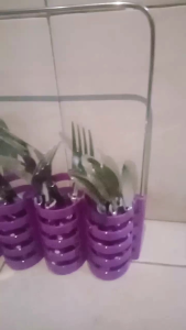 Sendok Garpu Makan Sendok Polkadot Set Stainless 24PCS