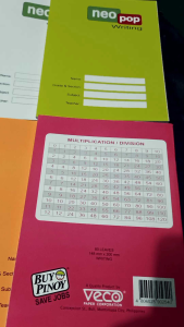 Notebook Writing Veco assorted color sold per ream 10 pcs