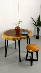 CET387. Raintree Solid Wood Tea Table / Coffee Table (Emerald Green)