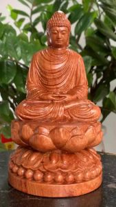 Tượng Phật Thích Ca để ô tô phòng trà mang bình an sự bảo hộ tâm linh cao nhất Gỗ hương kích thước cao 15-9-9cm