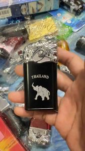 ไฟแช็คสแตนเลสลายช้างไทย 2 ระบบ ปรับระดับได้ สำหรับกิจกรรมกลางแจ้ง