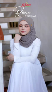 Kerudung Wanita Terbaru 2023 Rena 3 in 1 Hijab By Gika