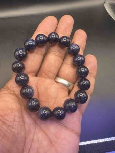 14.8mm Certified Natural Genuine Black  Purple Super seven Rutilated quartz beaded bracelethealing stone Super7 quartz handmade bracelet