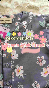 Desain Piyama Anak Cewek 1-10 Tahun Variasi Kerah Y