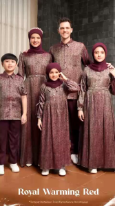 Couple Sarimbit Keluarga Ethica Royal Warming Red Kagumi 366 Kagumi Kids 193 Kahfi 383 Kahfi Kids 280 Gamis & Koko Sarimbit Lebaran Baju Muslim Keluarga Modern Terbaru 2026