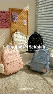 Rafacolletion tas ransel anak sekolah SD SMP tas ransel motip terbaru yg lagih viral motip bunga tulip