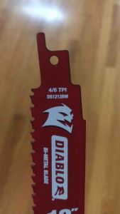 Diablo 12 in. 4/6 Demo Demon TPI Bi-Metal Power Tool Reciprocating Saw Blade for Nail-Embedded Wood Cutting Saw