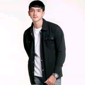 Jaket Canvas Pria Hitam Trucker Semi Parka Cowok Jumbo Saenashop99