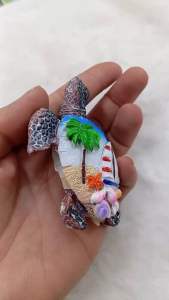 Turtle Design Ref Magnet Any of 4 Random design Nautical Fridge Magnets with Unique Coastal Scenes for Decor