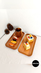 COT386. Rectangular Wooden Coaster/ Wooden Tray/ Wooden Platter
