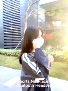 Headset Bluetooth Wireless Sport Stereo Model Gantung Leher Dengan Mikrofon Earphone Hanging Neck