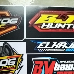 Stiker Logo Sound 1 Lembar Bahan Cromo