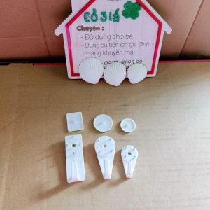 (10 CÁI) Móc đinh đóng tường có nắp đậy nhựa ABS dày dặn treo vật dụng tranh ảnh